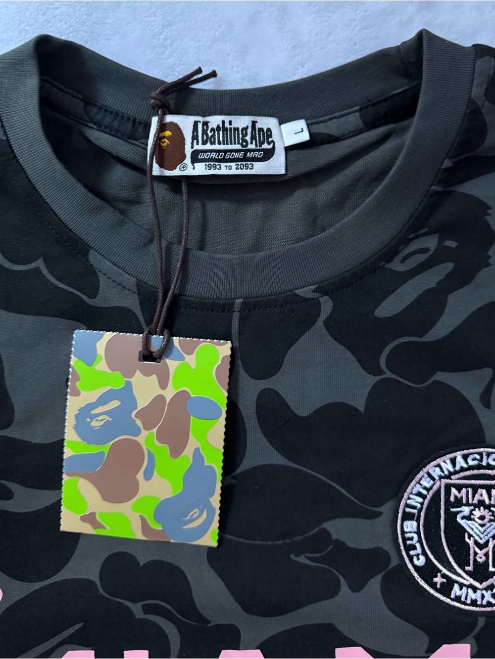 Black BAPE x Inter Miami CF Camo Tee - Picture 3 of 3